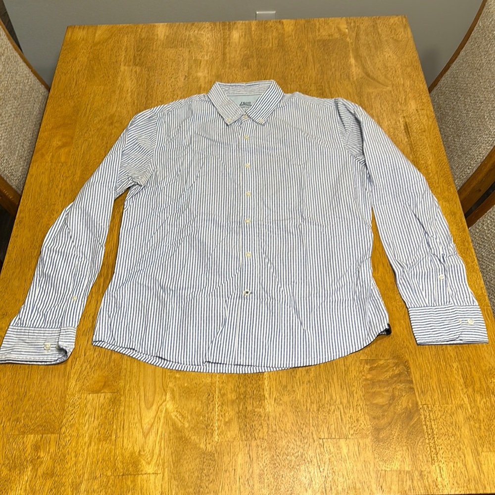 Men’s Striped long sleeve dress shirt